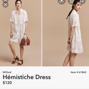 White aritzia Wilfred dress